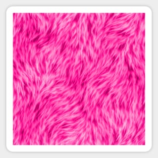 Bright Neon Pink Fur Design Sticker